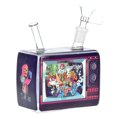 Dabtized Trippie Vision Retro TV Glass Water Pipe - 5" / 14mm F / Designs Vary