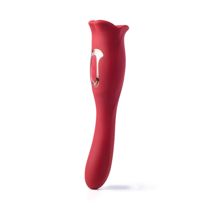 Honey Play Box Eva Sucking Mouth Tongue Clit Stimulator and G-spot Vibrator Red