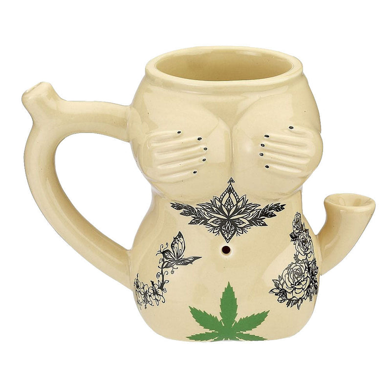 Tattoo Girl Ceramic Pipe Mug - 10oz - Headshop.com