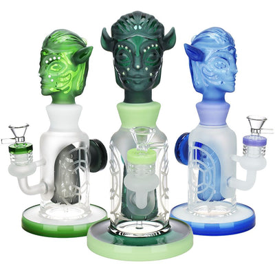 Avatar Etched Glass Water Pipe - 10.25" / 14mm F / Colors Vary - Headshop.com