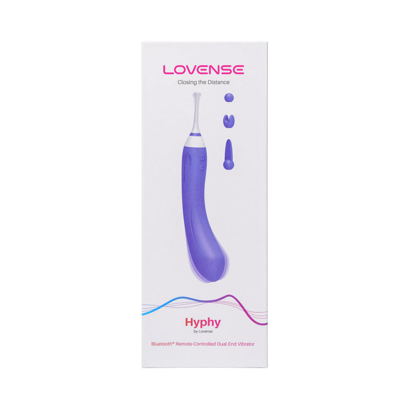 Lovense Hyphy Bluetooth Remote-Controlled Dual-End Vibrator Clitoral and G-Spot Stimulator