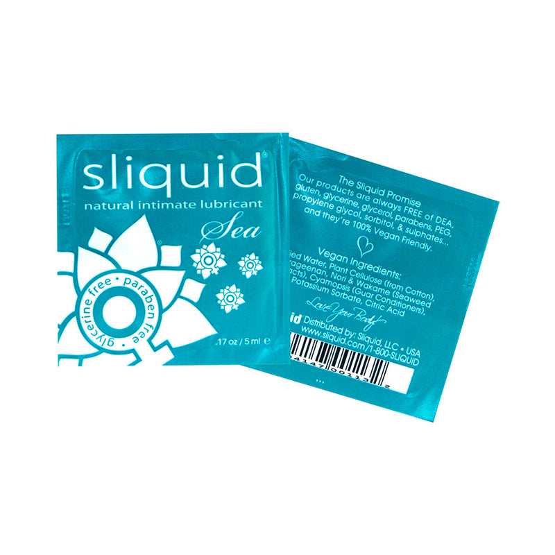 Sliquid Sea Water-Based Lubricant with Seaweed Pillows (200/Bag) - Headshop.com