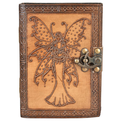 Fairy Guardian Embossed Leather Journal - 7" x 5" - Headshop.com