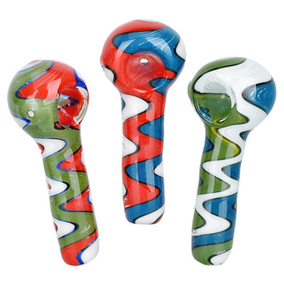 Astral Splash Glass Spoon Pipe - 4" / Colors Vary - Headshop.com