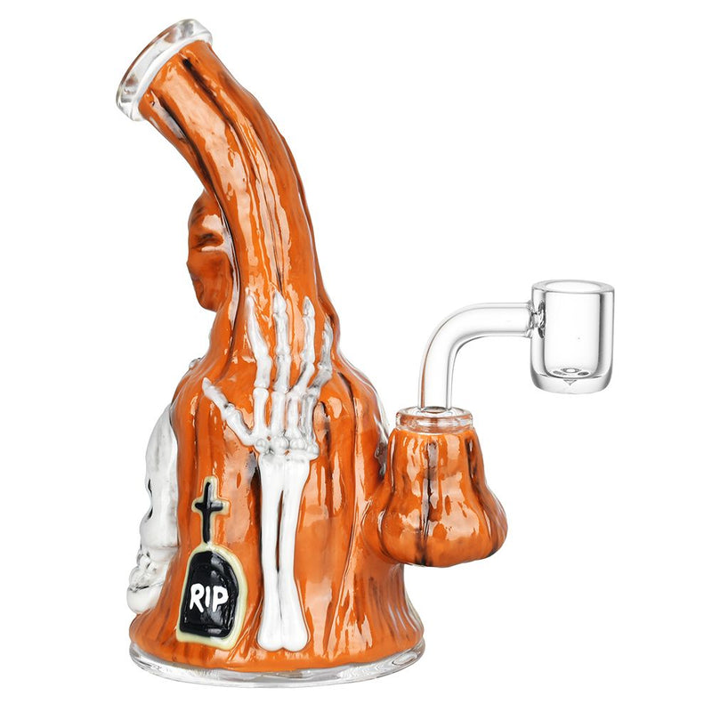 Haunted Gourd Enamel on glow in the dark Glass Dab Rig - 7" - Headshop.com