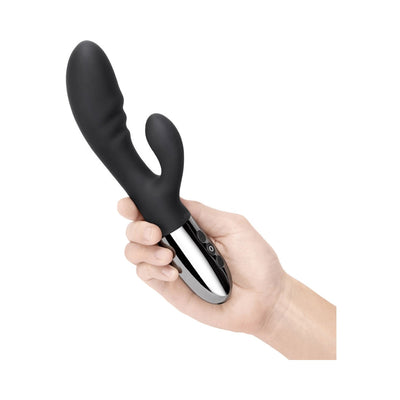 Le Wand Blend Rechargeable Double-Motor Silicone Rabbit Vibrator Black