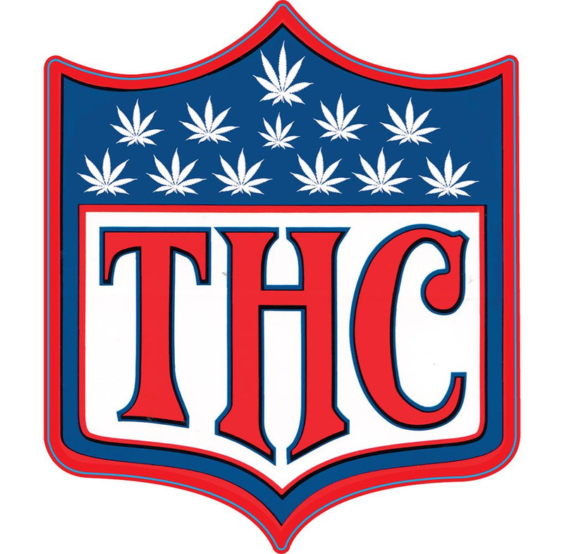 THC Football Shield Sticker - 4" x 3.5"